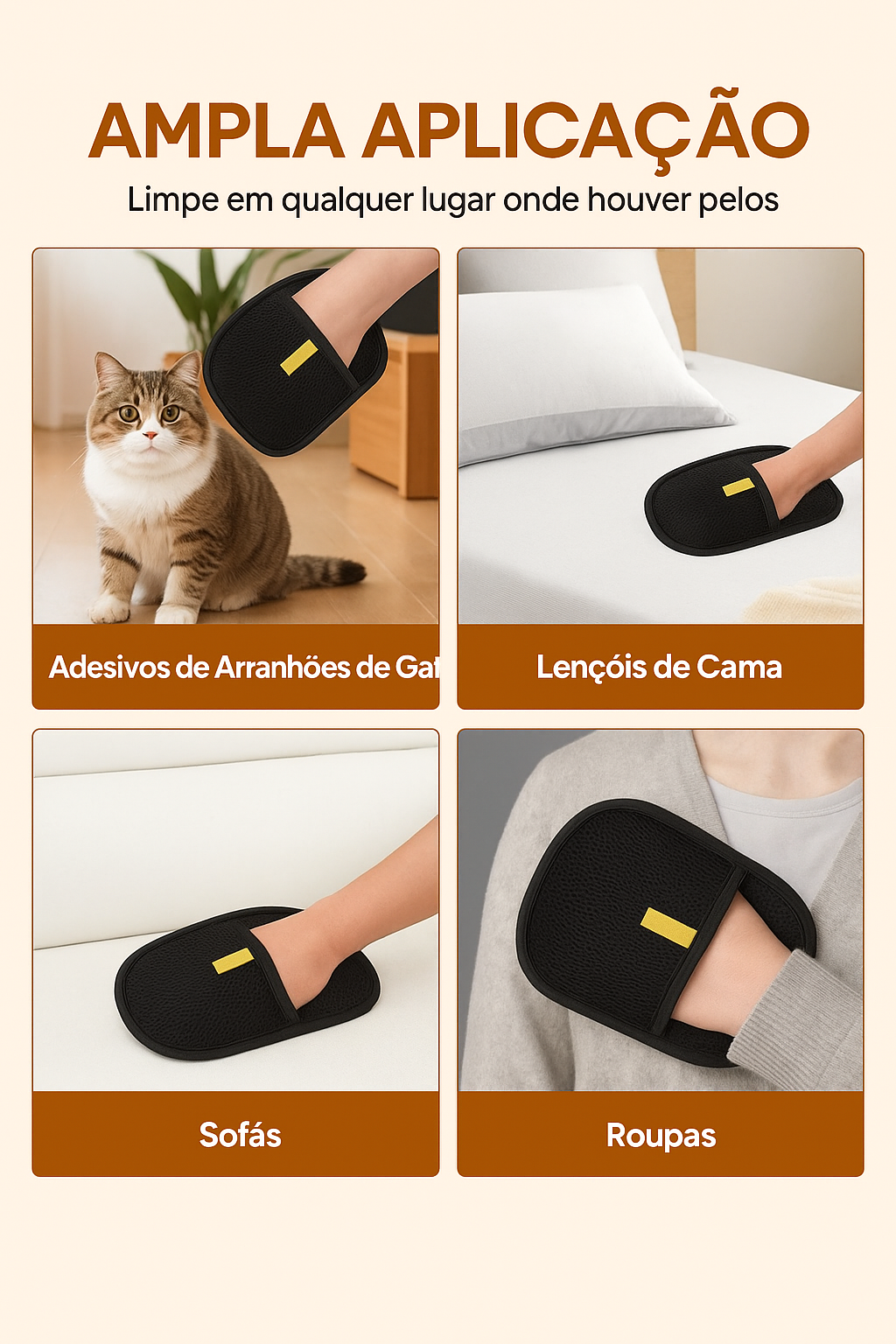 Luva Removedora de Pelos Reutilizável Miauzy™