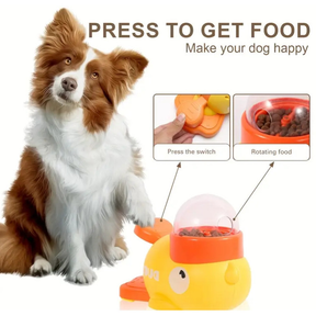 Brinquedo Interativo Pato Dispensador de Ração | Alimentador Tigela Lenta Divertida Para Cães e Gatos Petiscos e Ração